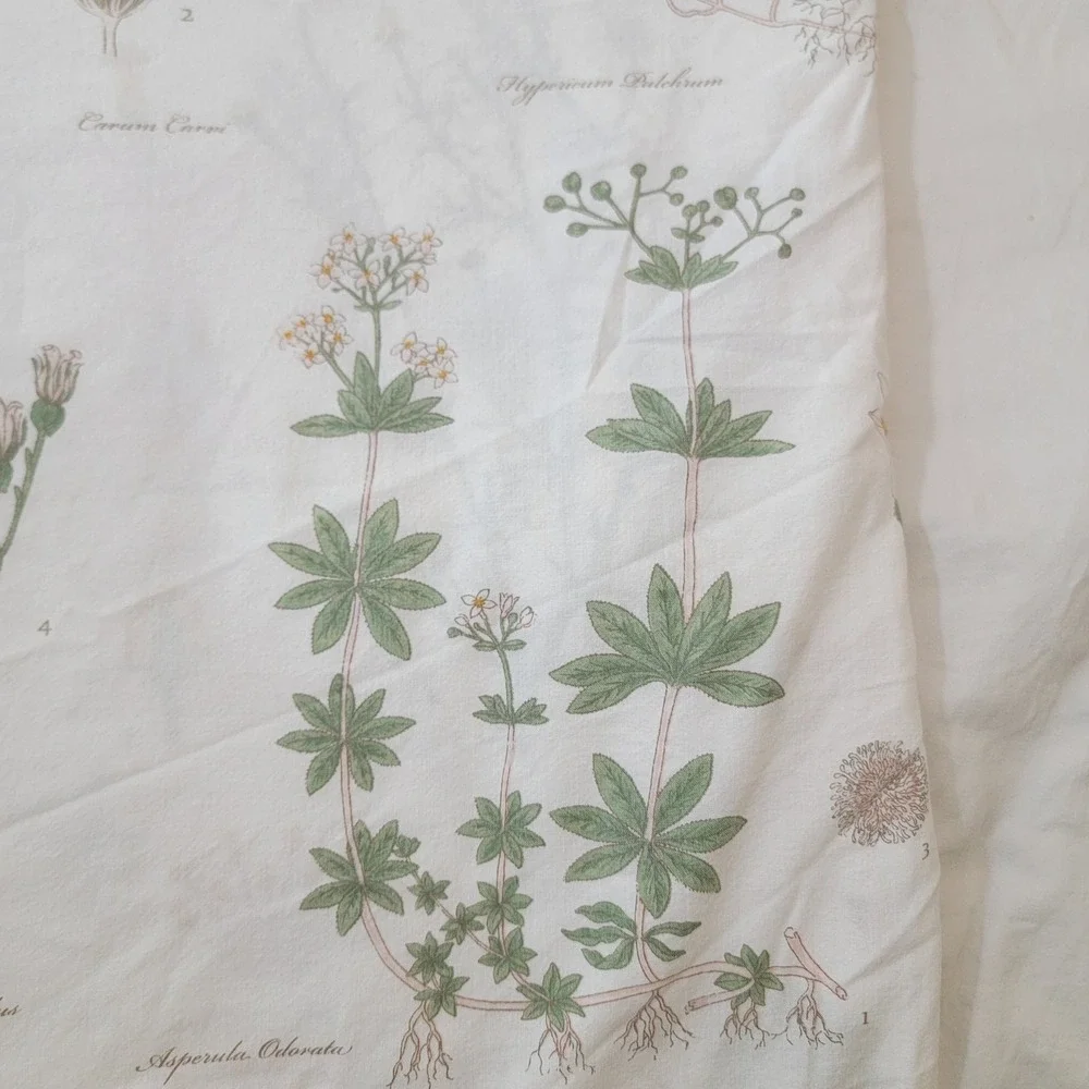 IKEA STRANDKRYPA King Duvet Cover Botanical Wildflower Floral Print 100% Cotton
